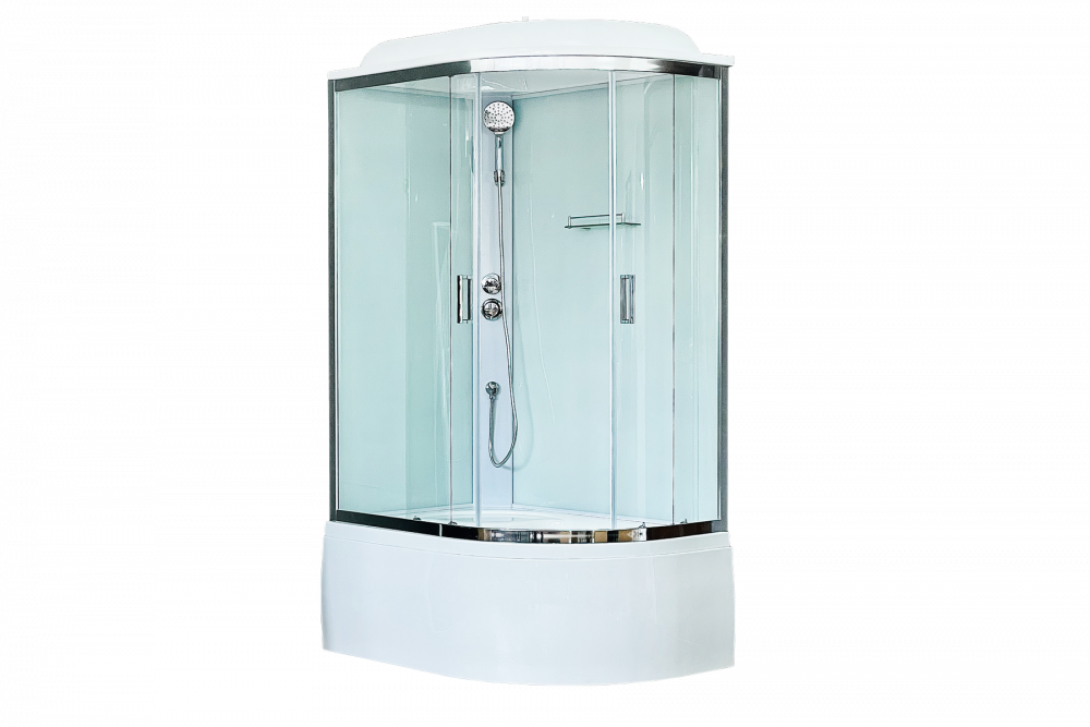 Душевая кабина Royal Bath 120х80 левая хром стекло прозрачное RB8120BK5-WT-CH-L - 0