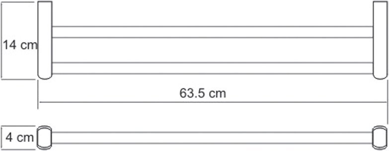 Полотенцедержатель двойной Wasserkraft Berkel 63.5 хром K-6840 - 2