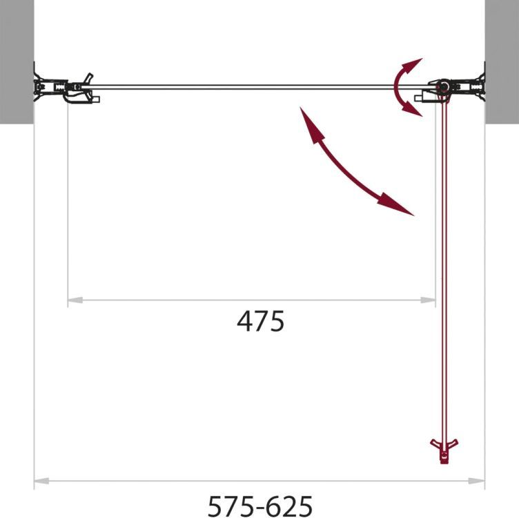 Душевая дверь в нишу BelBagno Sela B 1 60 Ch Cr SELA-B-1-60-Ch-Cr - 3