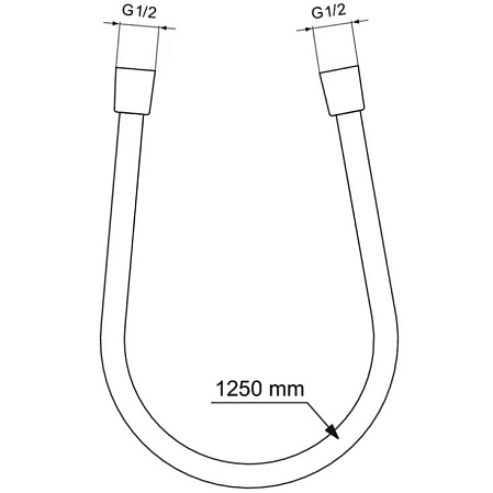 Душевой шланг Ideal Standard Idealflex 125 хром  BE125AA - 1