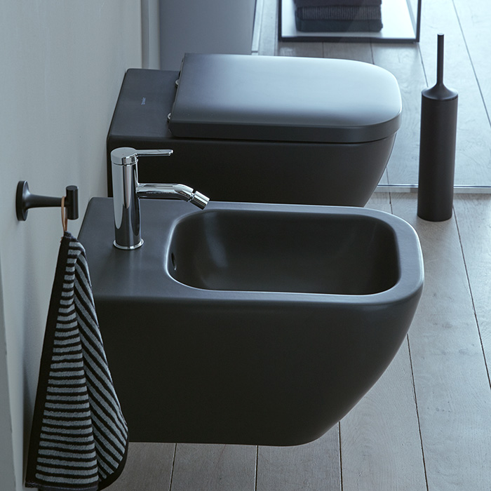 DURAVIT (Happy D.2) Биде подвесное 355 x 540 мм, цвет антрацит матовый 2258151300 - 0