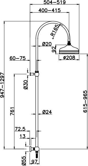 Душевая стойка Gattoni Pd  4290/PDC0cr - 1