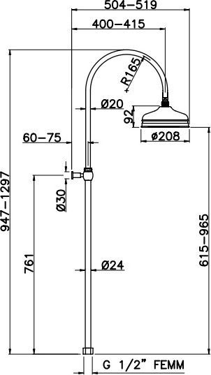 Душевая стойка Gattoni Pd  4292/PDV0br - 1