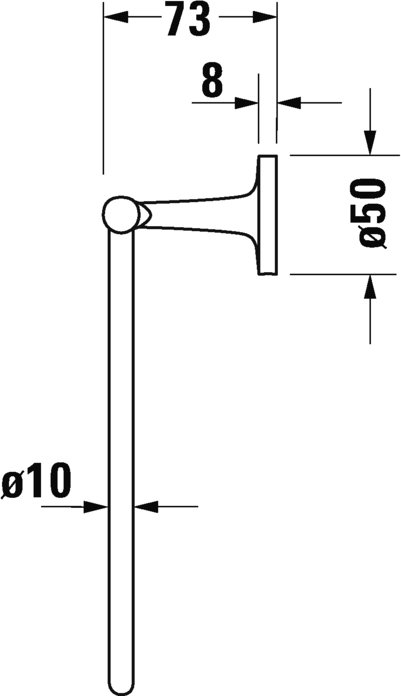 Полотенцедержатель Duravit Starck T 0099471000 хром - 2