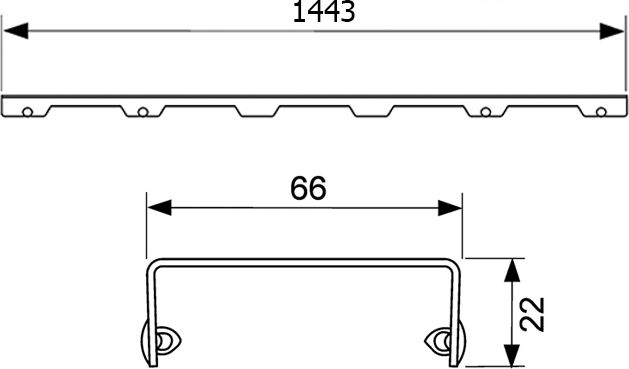 Решетка TECE TECEdrainline Lines 6 015 21 150 см матовая 601521 - 2