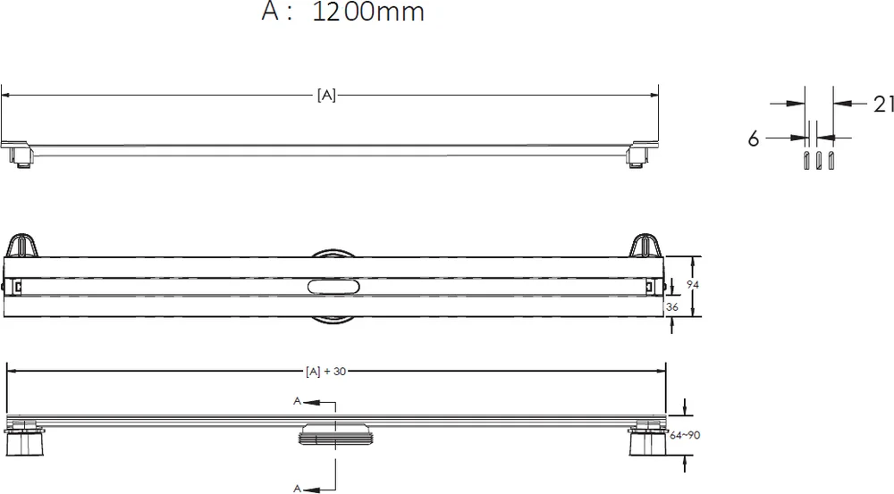 Душевой лоток Berges Super Slim 120 хром матовый 090184 - 1