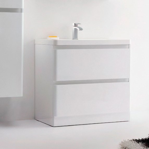 Тумба с раковиной BelBagno Energia-N 80 bianco lucido напольная - 0