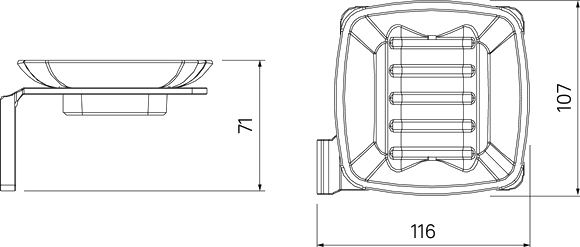 Мыльница IDDIS Slide матовое стекло, графитовый SLIGMG0i42 - 3