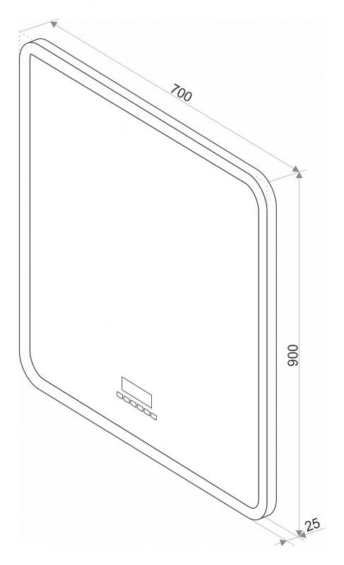 Зеркало Misty Стайл 70х90 с подсветкой и подогревом ЗЛП451 - 4