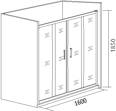 Душевая дверь в нишу Good Door Latte WTW-TD-160-C-WE ЛА00031 - 3