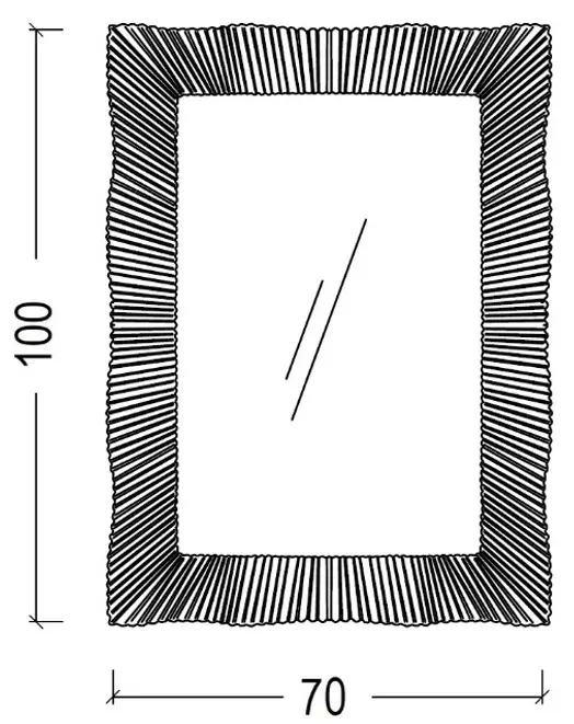 Зеркало Armadi Art Soho 70х100 с подсветкой золото 563 - 7