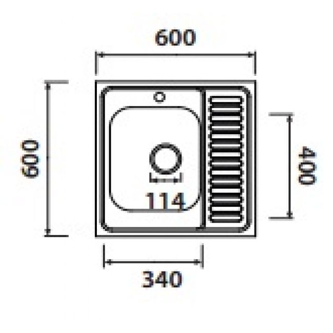 Мойка кухонная Kaiser KSS-6060 L KSS-6060L - 1