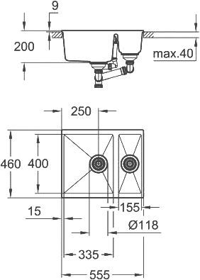 Мойка кухонная Grohe K500 31648AT0 - 3