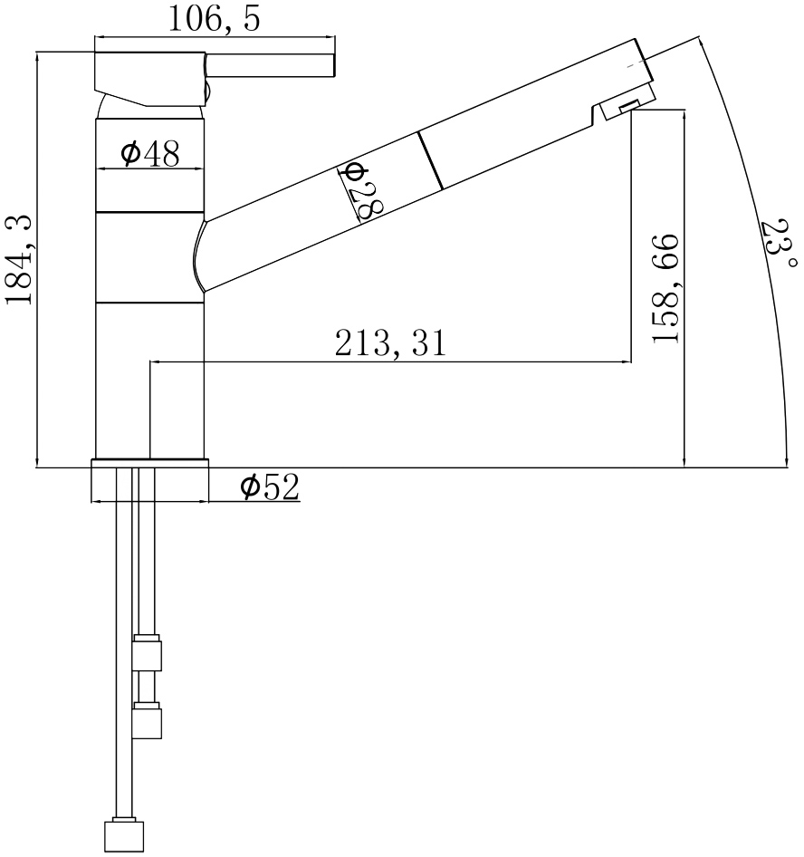 Смеситель Swedbe Selene 7041 для кухонной мойки - 2