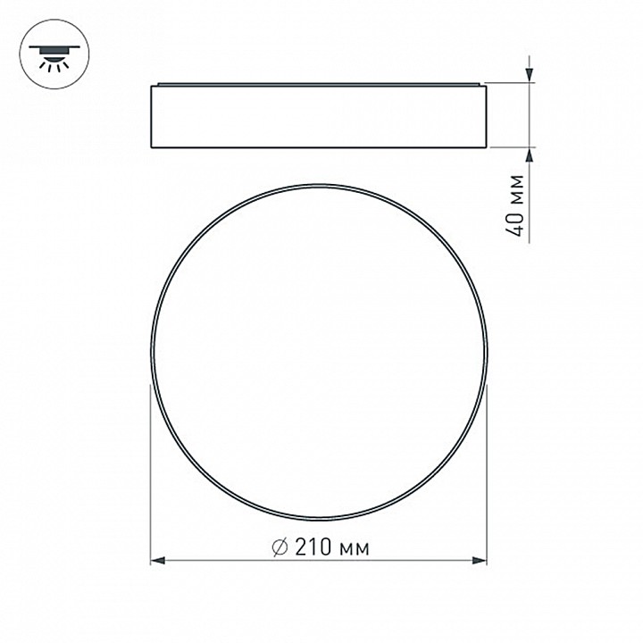 Потолочный светодиодный светильник Arlight SP-Rondo-R210-20W Warm3000 022905(2) - 5