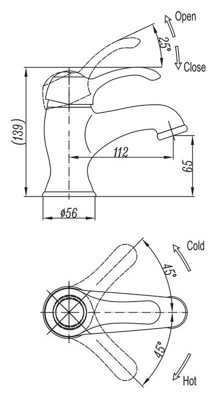 Смеситель Cezares Lira C LS1 03 для раковины LIRA-C-LS1-03 - 1