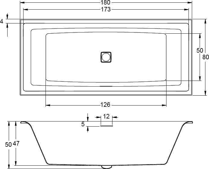 Акриловая ванна Riho Still Square 180х80 B099001005 - 1