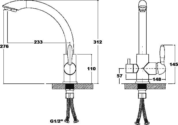 Смеситель Paulmark Essen для кухонной мойки, хром Es213001 Es213001-CR - 1