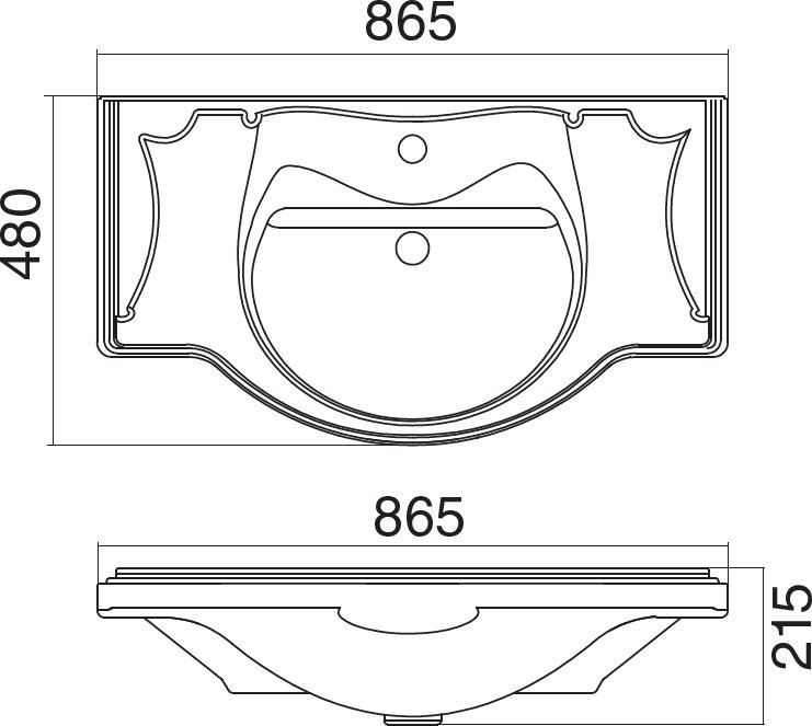 Мебельная раковина Opadiris Roca America 85 7327206000 - 5