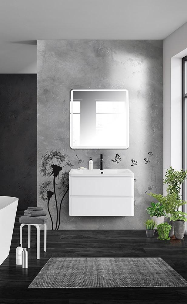 Тумба с раковиной BelBagno Albano 80 белый - 17