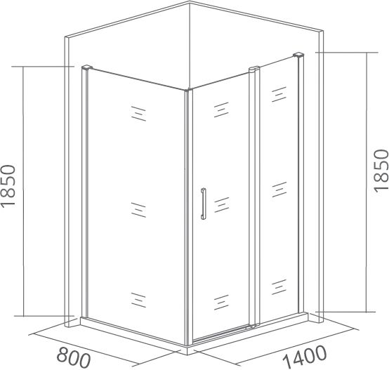 Душевой уголок Good Door Latte WTW+SP-G-WE 140x80 - 4