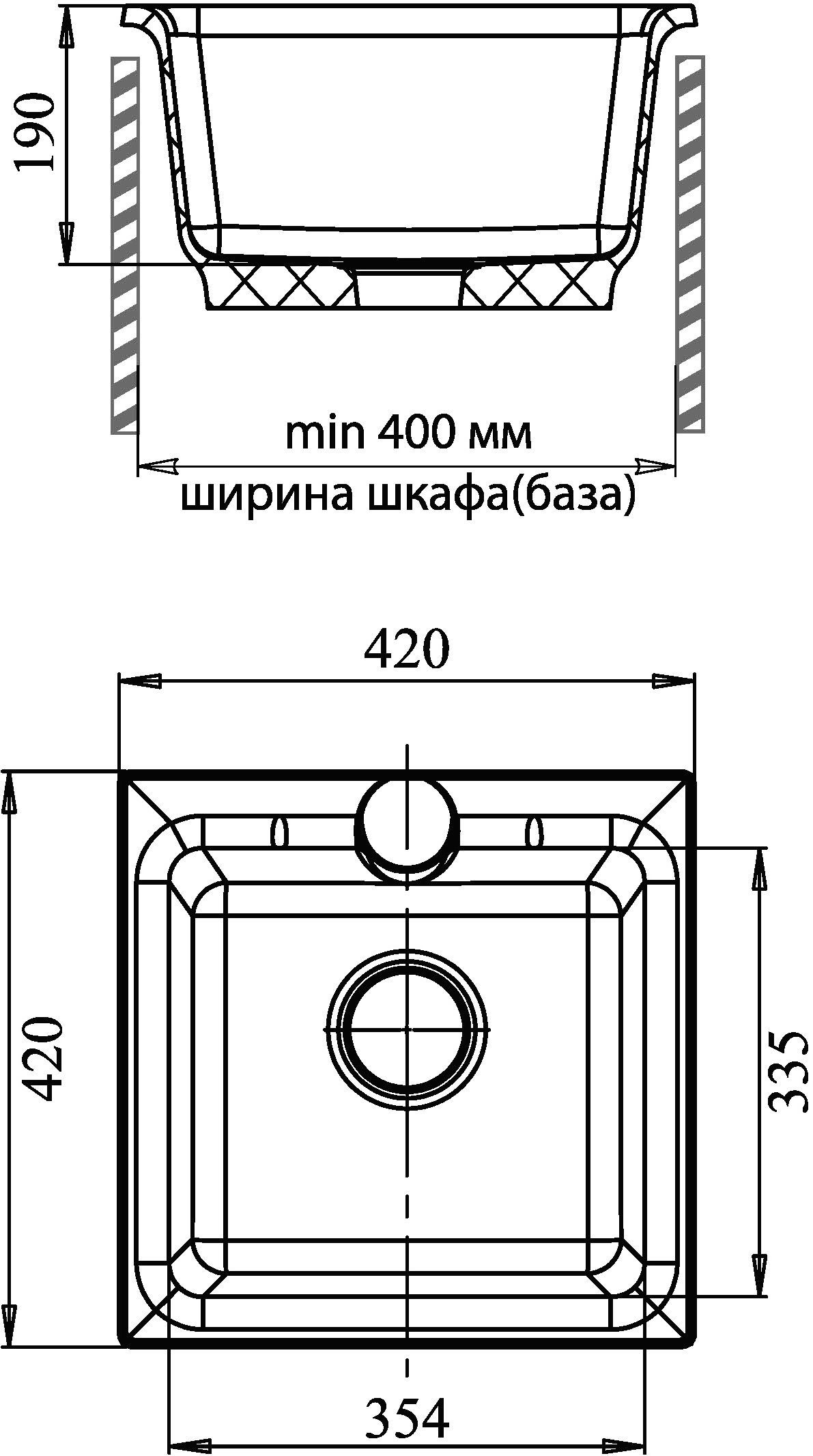 Мойка кухонная GranFest Practic GF-P420 бежевый P-420 беж - 3