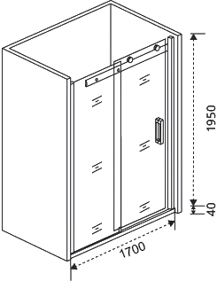 Душевая дверь в нишу Good Door Galaxy WTW-170-C-CH профиль хром ГЛ00026 - 6