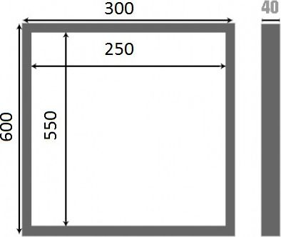 Люк настенный Люкер К 60x30 - 9