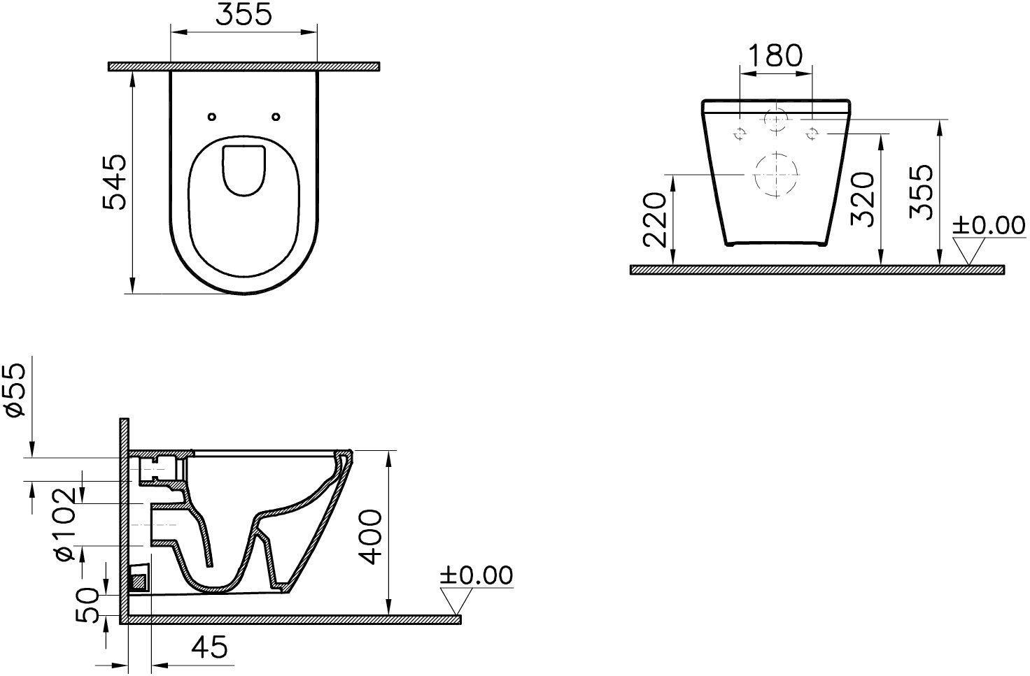 Унитаз подвесной VitrA Integra Round 7041B003-0075 безободковый - 4