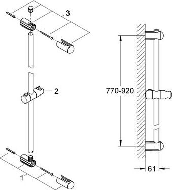 Душевая штанга Grohe Euphoria 27500000 - 1