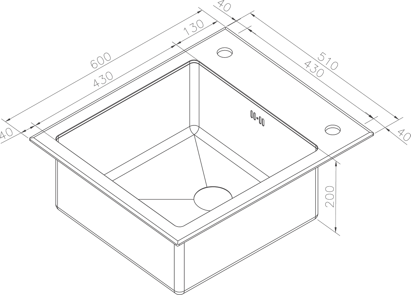 Мойка кухонная Zorg Glass GL-6051-WHITE-GRAFIT графит - 1