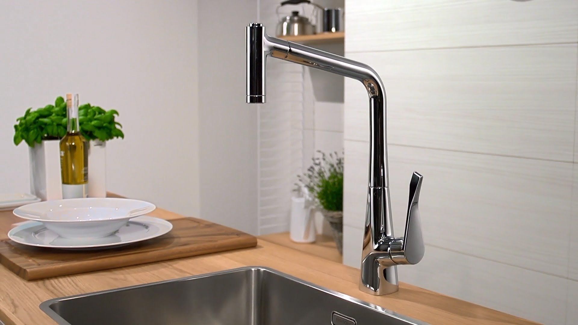 Смеситель Hansgrohe Metris 14820000 для кухонной мойки - 3