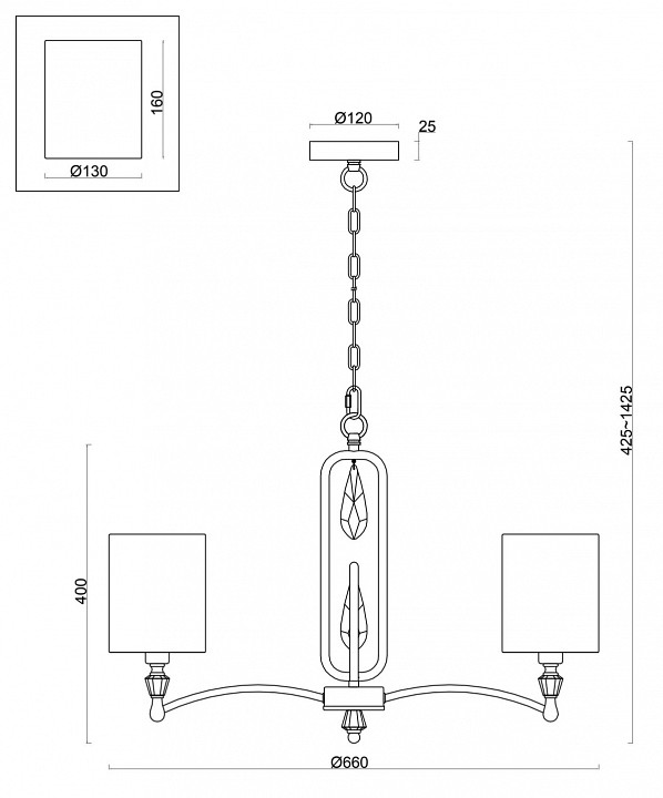 Подвесная люстра Freya Riverside FR1007PL-05BS - 2