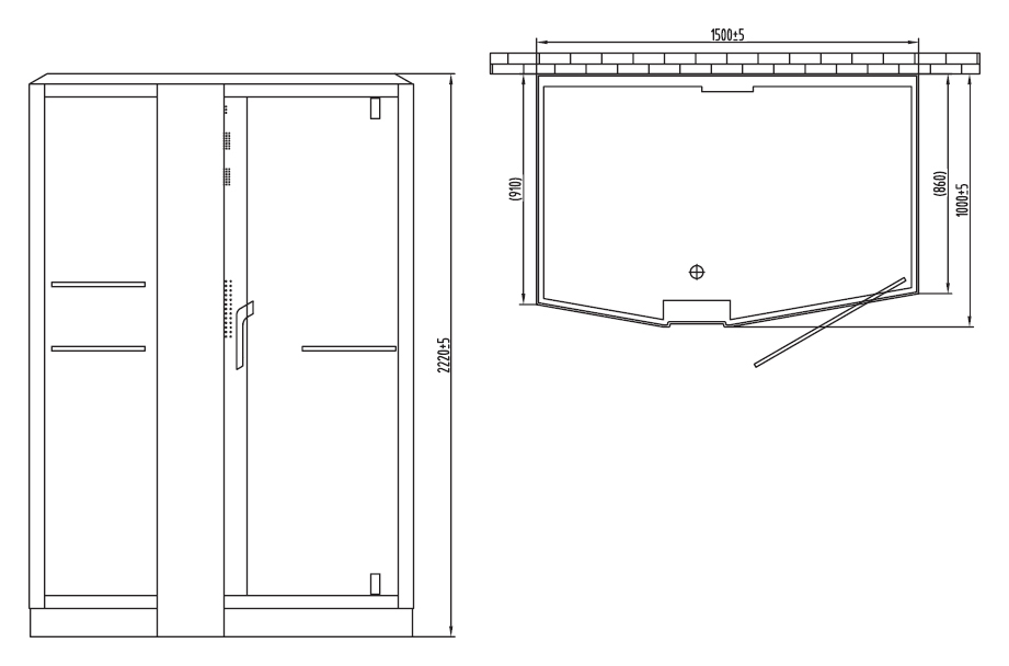 Душевая кабина Orans SR-89102LS White (1500x1000x2200) 89102LW - 1