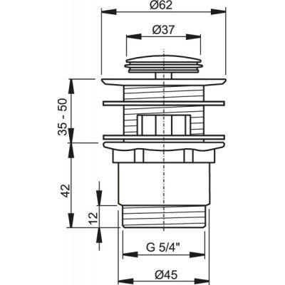 Донный клапан для сифона AlcaPlast   A39 - 1