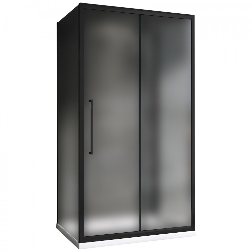 Душевой уголок Abber Schwarzer Diamant 100x90 профиль черный стекло матовое AG30100BMH-S90BM-S90BM - 5