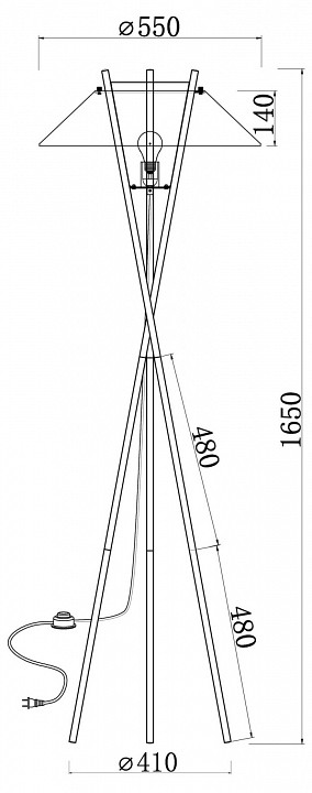 Торшер Maytoni Bastone MOD006FL-01B - 2