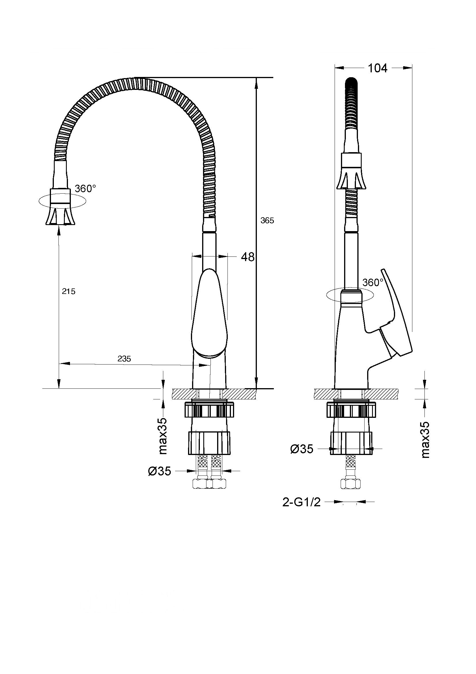 Смеситель Lemark Linara LM0413C для кухонной мойки - 1