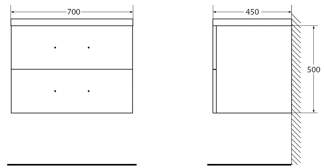 Тумба под раковину BelBagno Aurora 70 темное дерево AURORA-700-2C-SO-RT - 3