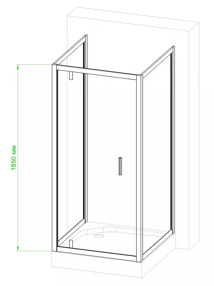 Душевой уголок Royal Bath HV 80х90 профиль хром стекло рифленое RB9080HV-C-CH-P - 2