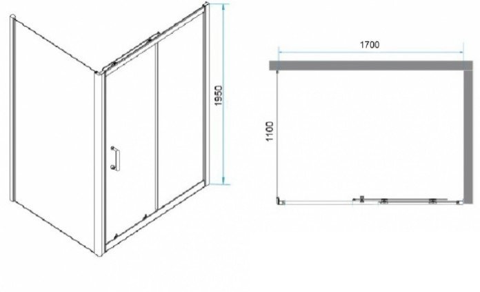 Душевой уголок RGW Passage PA-74B 170х110 профиль черный стекло прозрачное 410874171-14 - 2