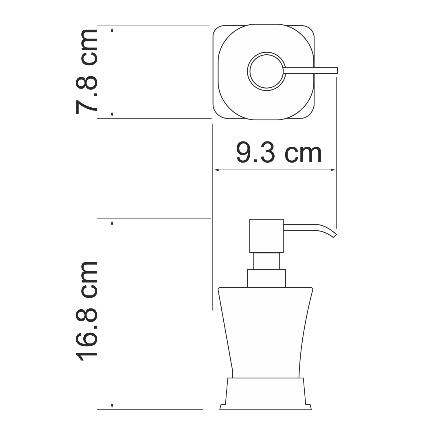 Amper K-5499NICKEL Дозатор для жидкого мыла - 2