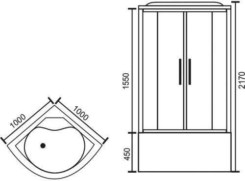 Душевая кабина Royal Bath RB 100BK6-WT-CH RB100BK6-WT-CH - 4