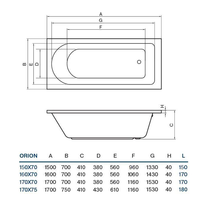 Ванна Koller Pool Orion 170х70 ORION170X70 - 2