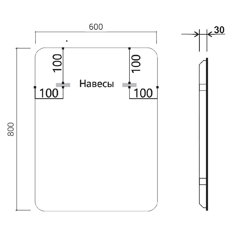 Зеркало Vincea 60х80 c подсветкой VLM-3VC600-2 - 1