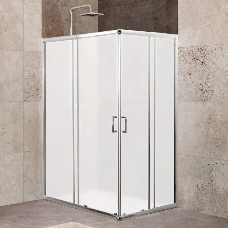 Душевой уголок BelBagno Unique 115x90 профиль хром стекло матовое UNIQUE-AH-2-100/115-75/90-M-Cr - 0