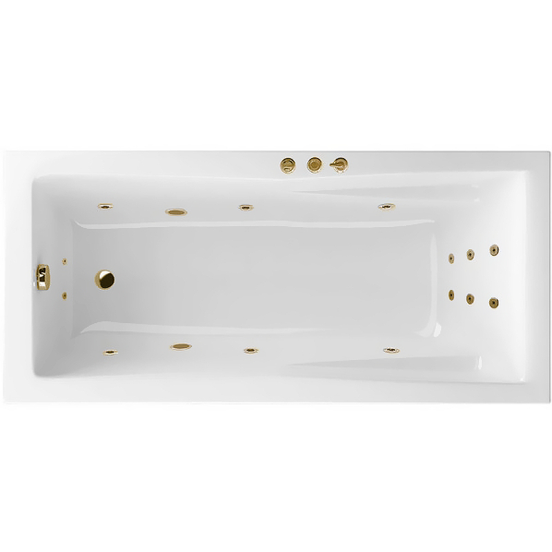 Акриловая ванна Excellent Palace 170x75 белая бронза с гидромассажем WAEX.PAL17.SMART.BR - 0