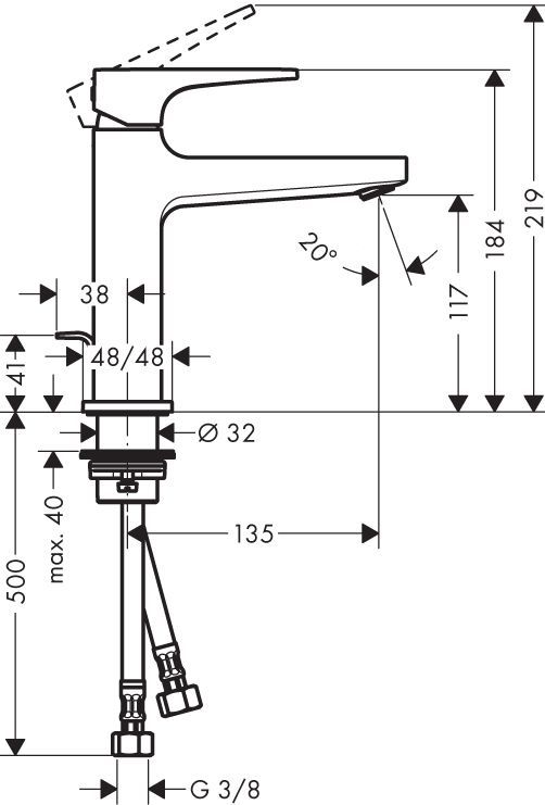 Смеситель Hansgrohe Metropol 74506000 для раковины - 1