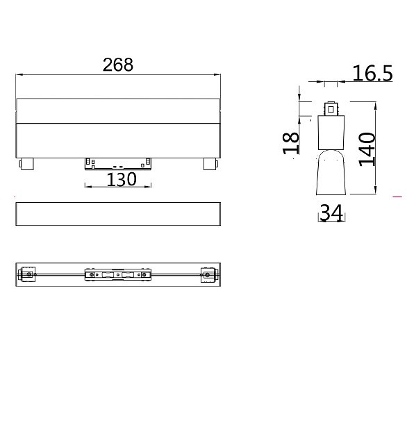 Трековый светодиодный светильник для магнитного шинопровода Maytoni Technical Basis TR013-2-20W4K-W - 1