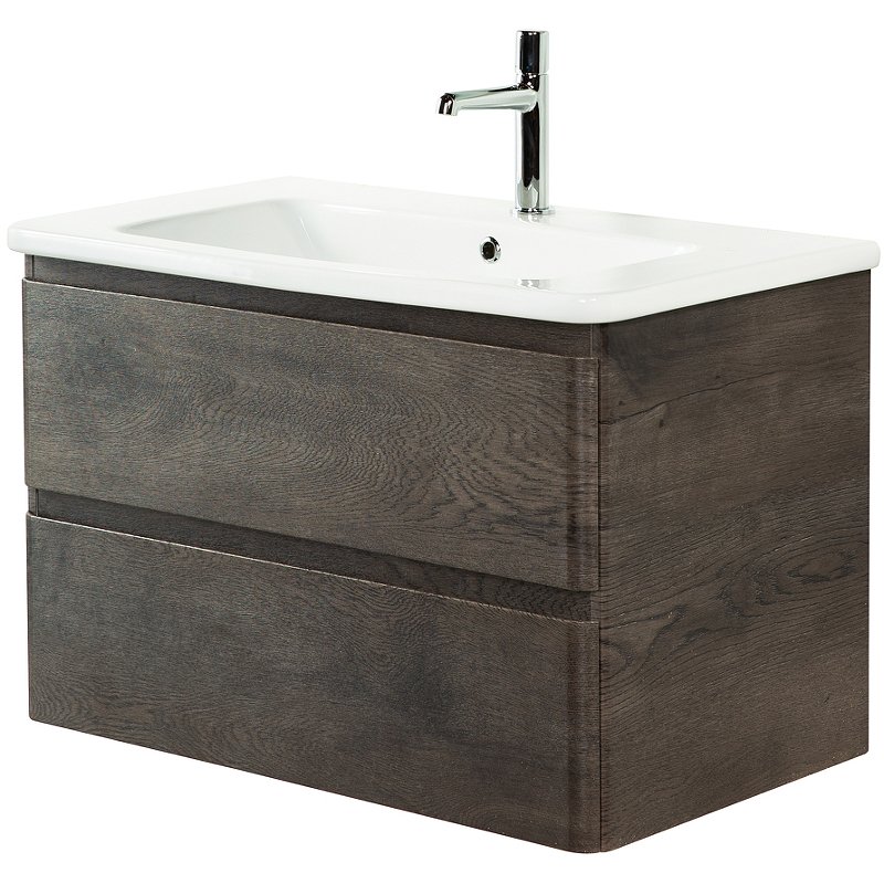 Тумба с раковиной BelBagno Albano 80 темное дерево не - 1
